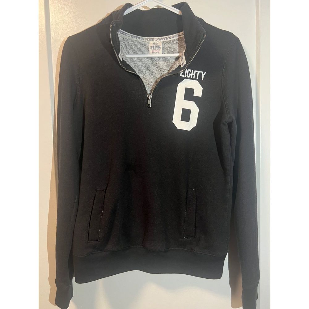 PINK quarter zip sweatshirt, size xsmall